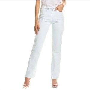 WE WORE WHAT kick flare light bleached jeans 27